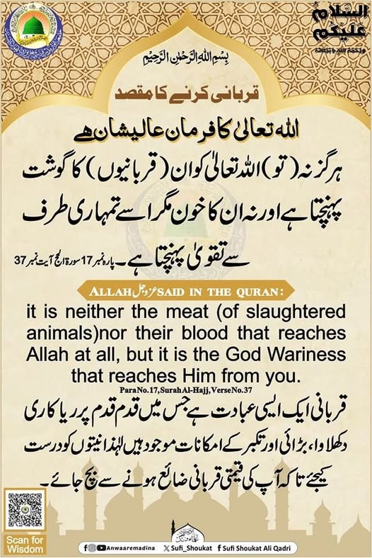 قربانی کرنے کا مقصد