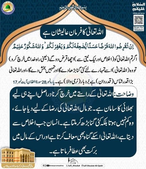 اللہ تعالیٰ کو اچھا قرض دو