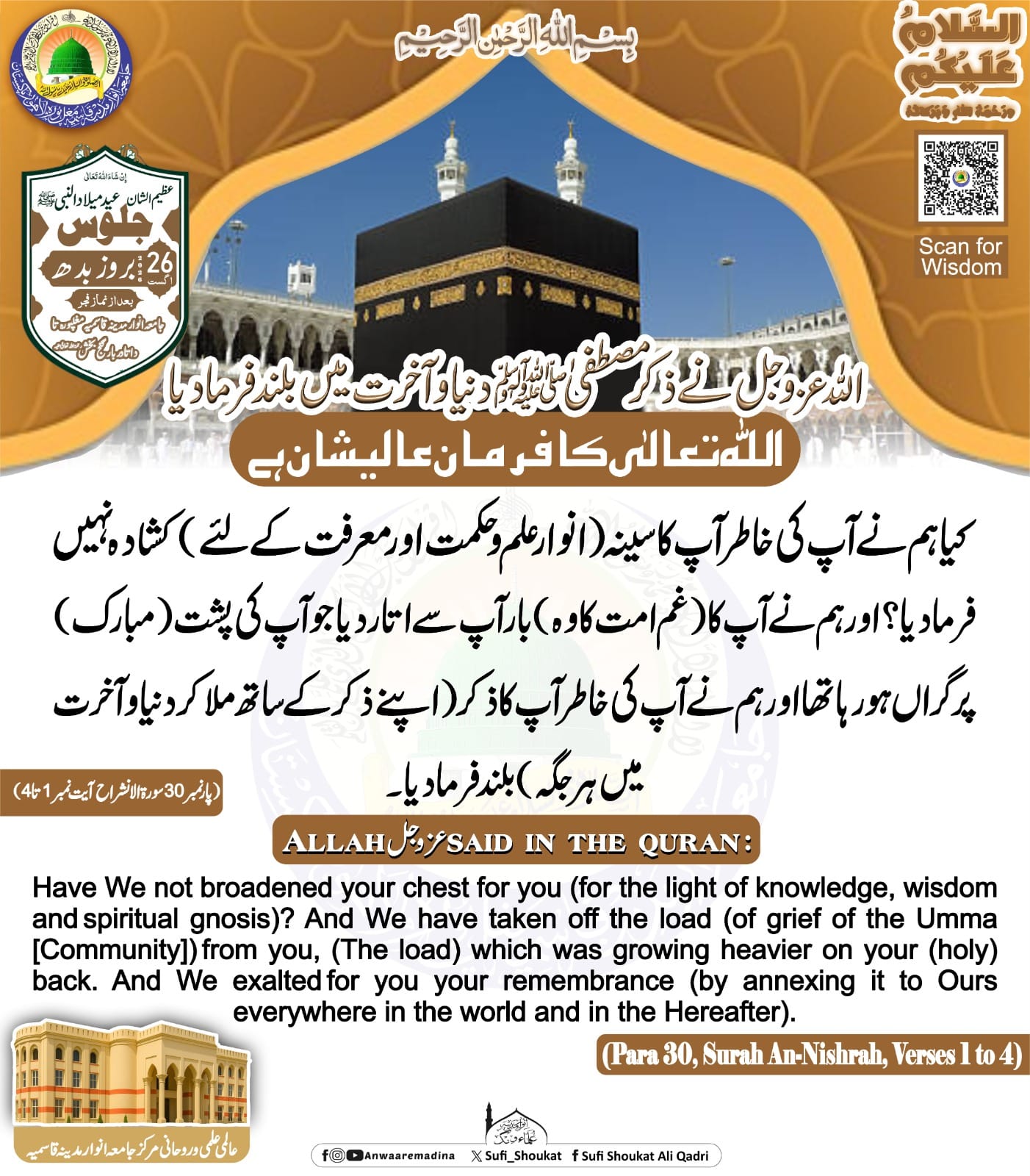 ذکرِ مصطفیٰ ﷺ کی بلندی