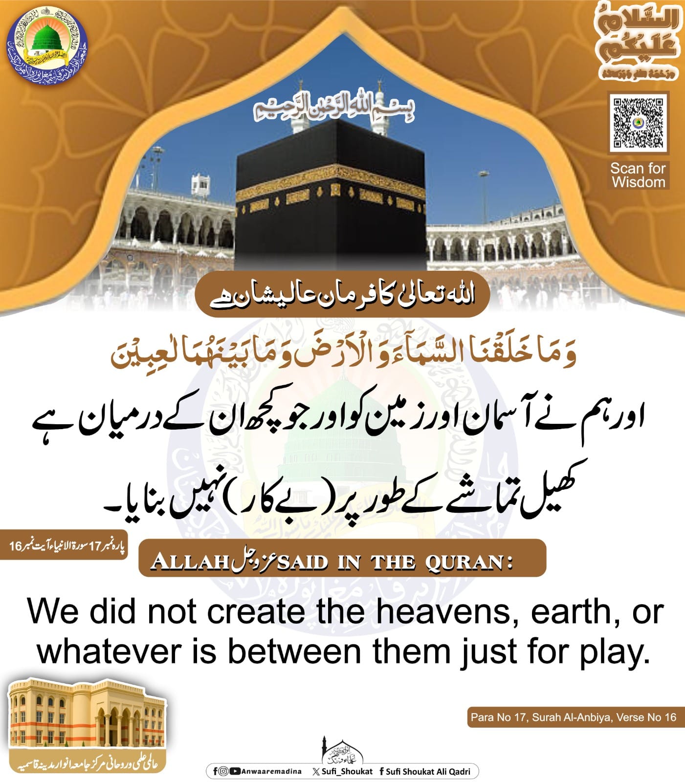 اللہ نے کچھ بھی بیکار نہیں بنایا