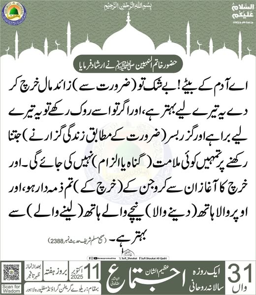 خرچ اور میانہ روی