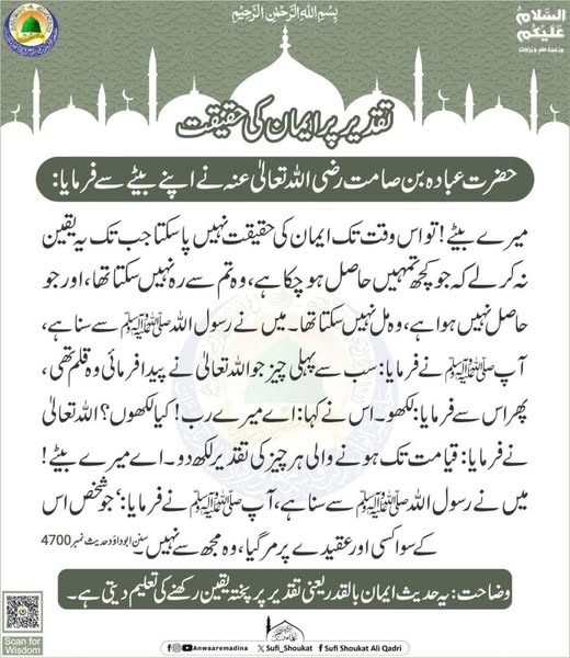 تقدیر پر ایمان کی حقیقت