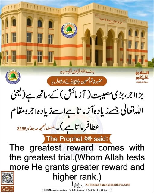 بڑی آزمائش، بڑا اجر