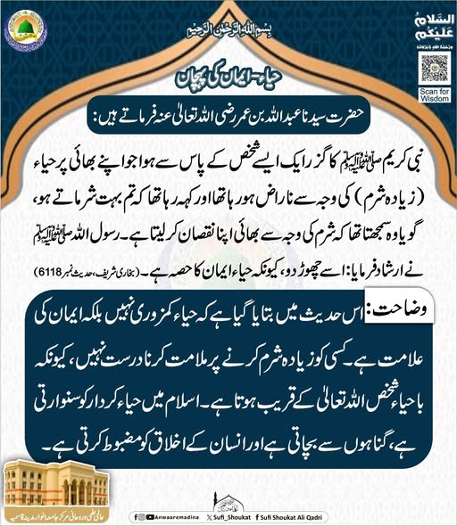 حیا ایمان کی پہچان 