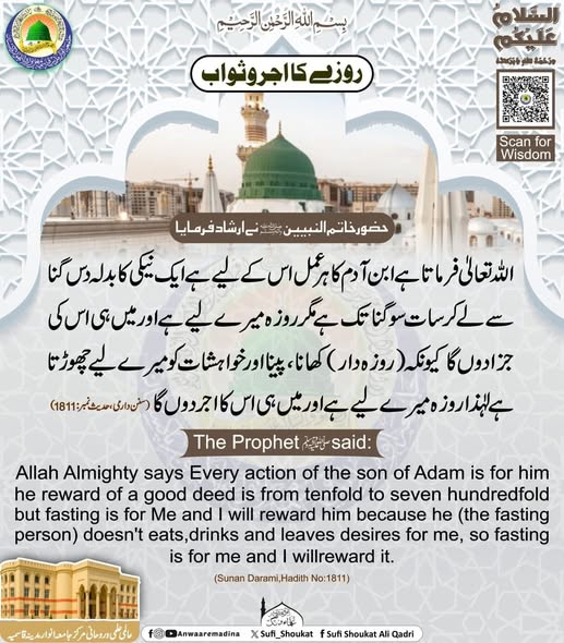 روزے کا اجر و ثواب 