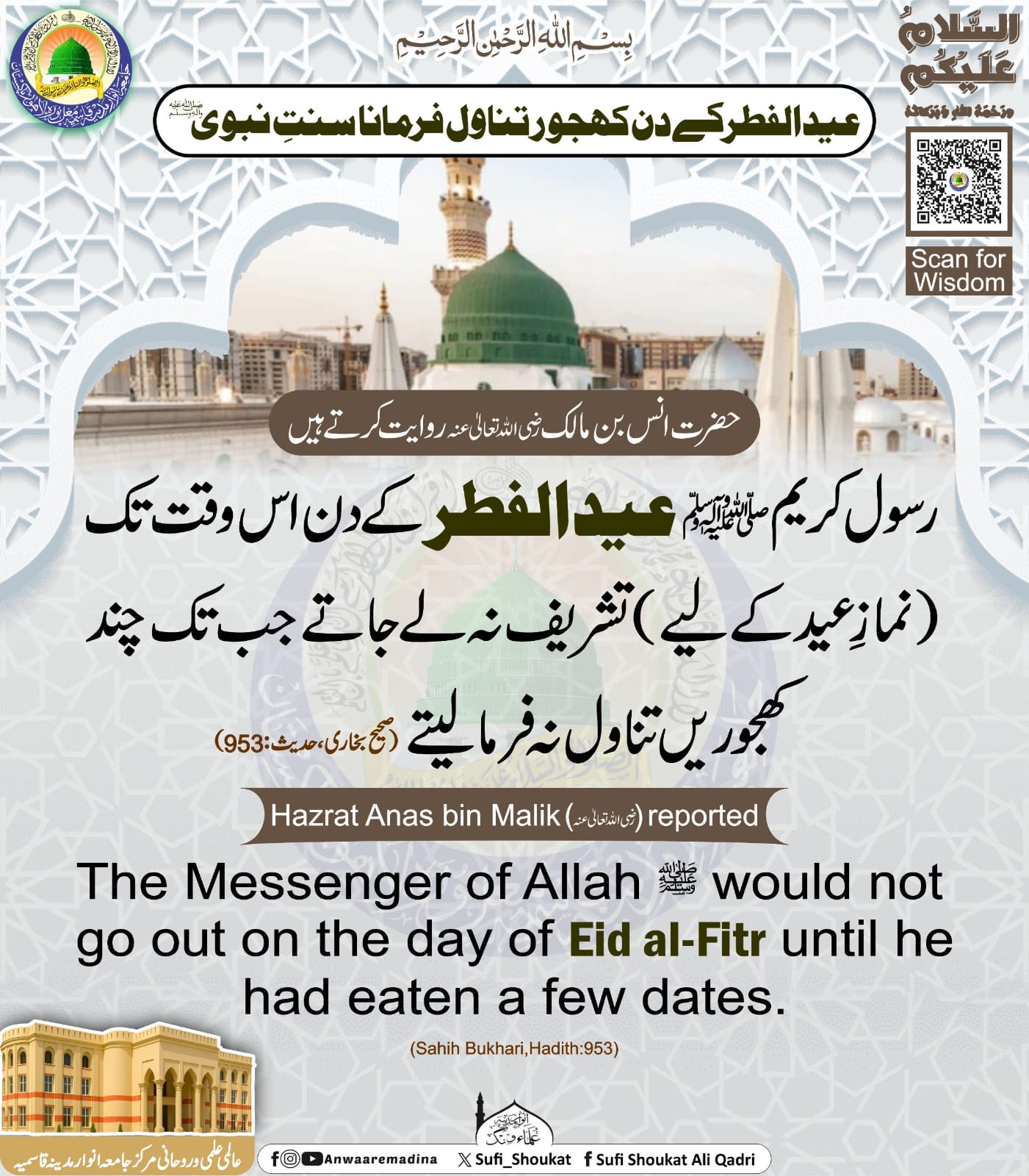 عيد الفطر کے دن کھجور