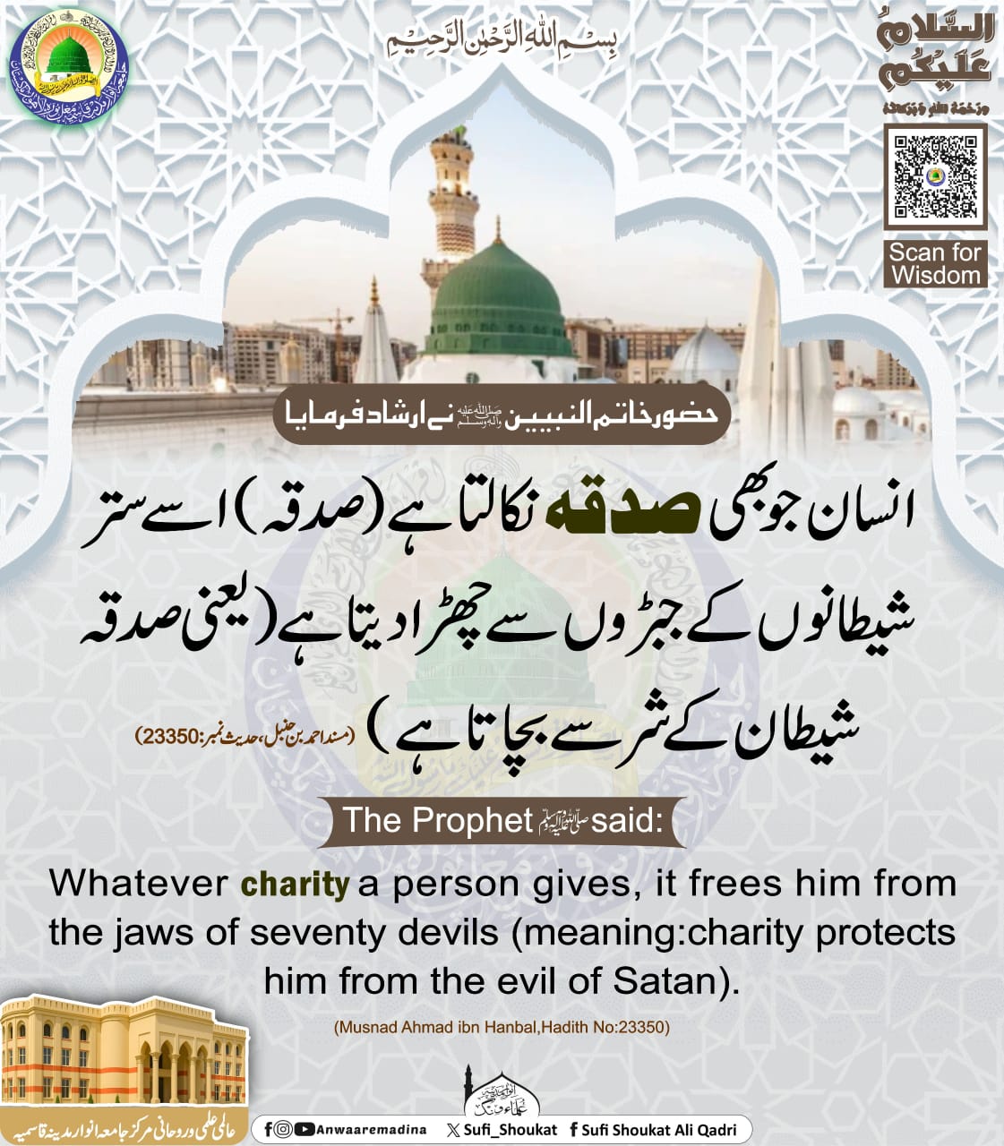 صدقہ کی برکت اور حفاظت