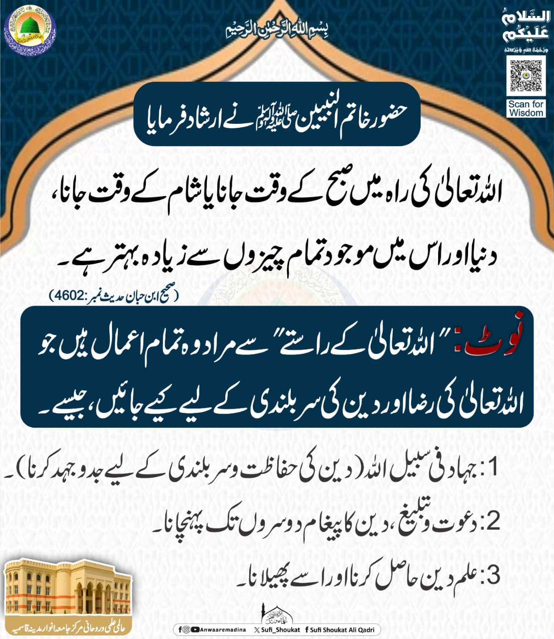 راہِ خدا کی عظیم فضیلت
