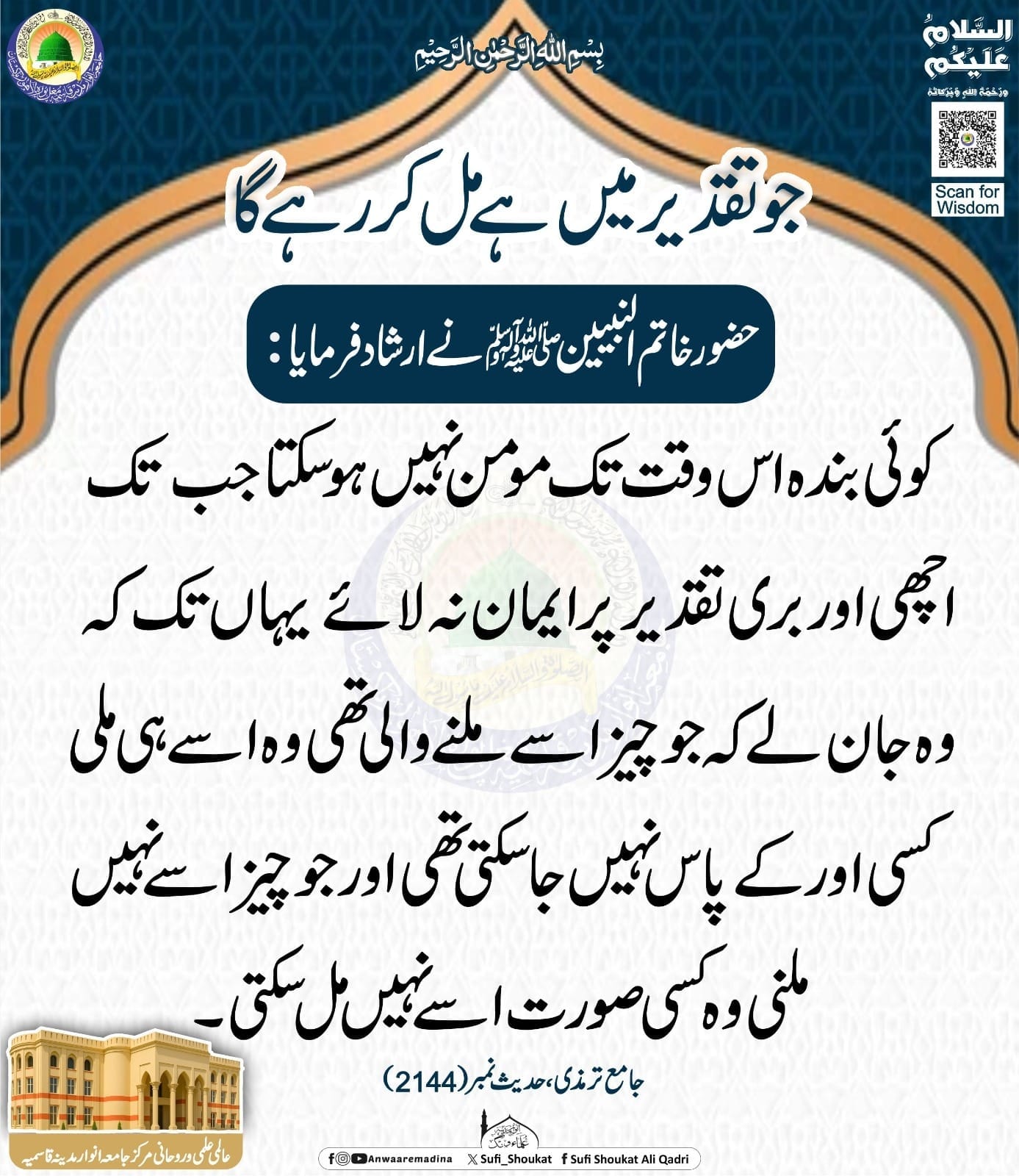 تقدیر پر ایمان کی حقیقت