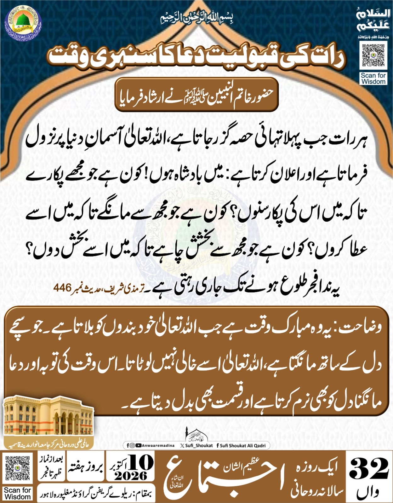  دعا کا سنہری وقت