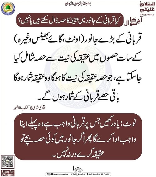 عقیقہ کا حصہ