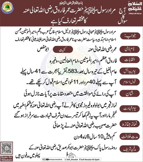 حضرت عمر کا تعارف 