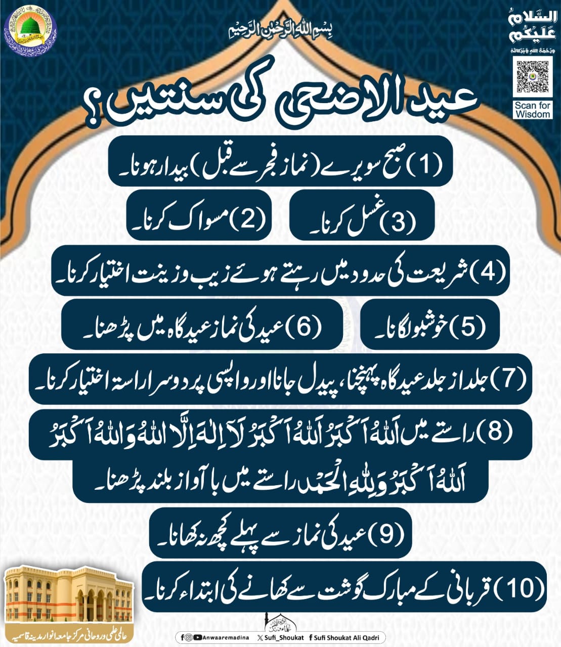 عید الاضحی کی سنتیں