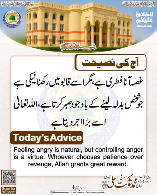 غصے پر صبر کا اجر